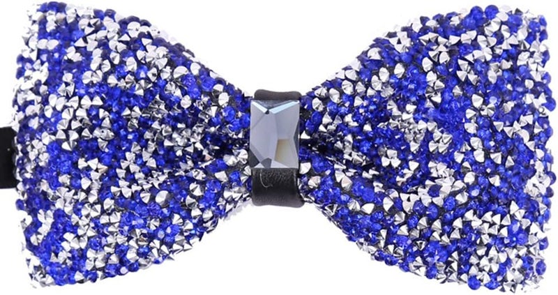 Novelty Pre-Tied Bowtie Men's Big Boy Bling Sparkle Rhinestone Banquet Wedding Bow Tie